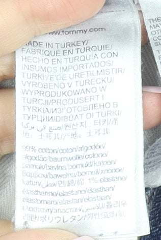 Tommy Hilfiger Men's Blue 40/30 Straight Fit Denim Jeans