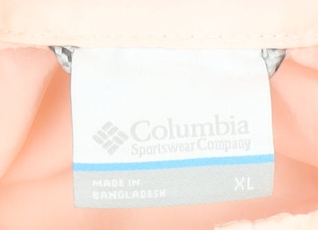 Columbia Womens Pink XL Lightweight Hooded Windbreaker Jacket