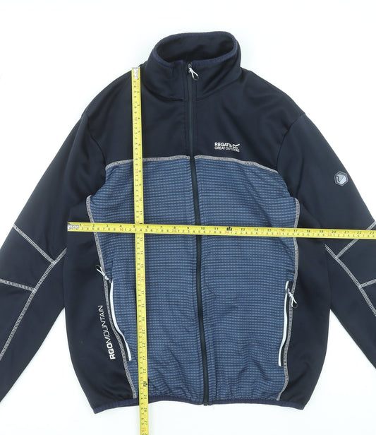 Regatta Men's Blue Softshell Zip Jacket L Windproof Outdoor