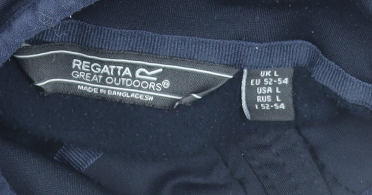 Regatta Men's Blue Softshell Zip Jacket L Windproof Outdoor