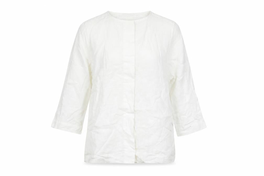 Carolyn Donnelly The Edit White Linen Tunic Blouse Women’s S