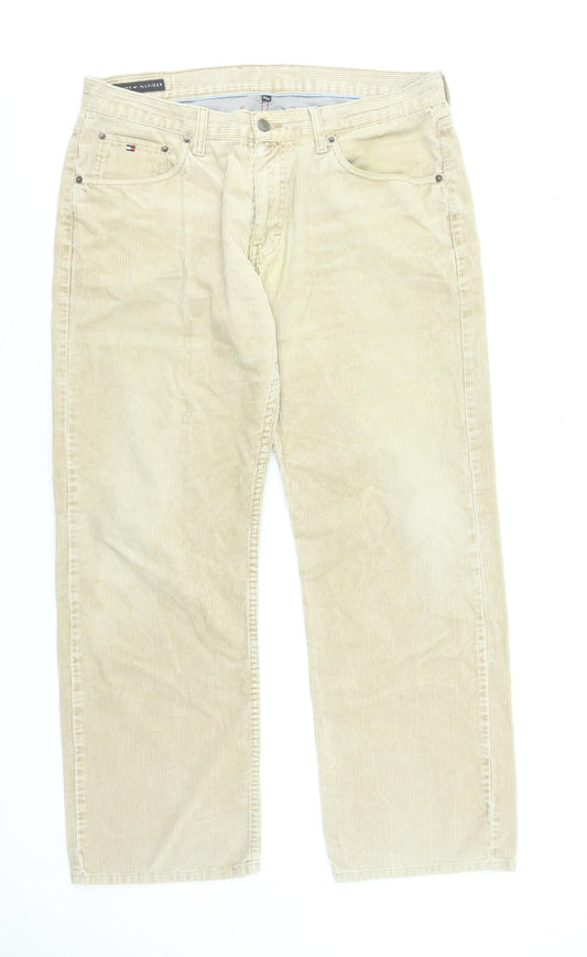 Tommy Hilfiger Men's Beige Corduroy Chino Trousers 36W 32L