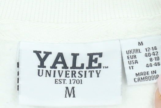 Yale University White Women's Medium Pullover Sweatshirt Cotton Blend