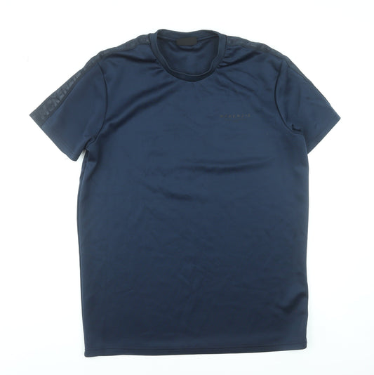 McKenzie Men's Blue Crew Neck Short Sleeve Regular Fit T-Shirt Size L