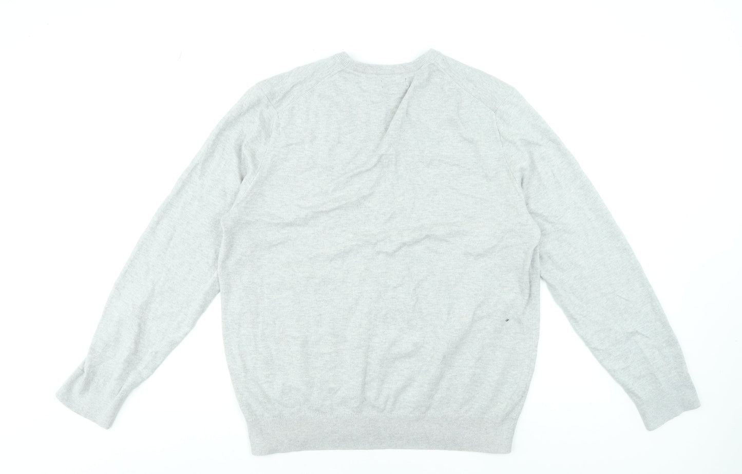 Polo Ralph Lauren Men's Grey XL Cotton Cashmere Crew Neck Jumper