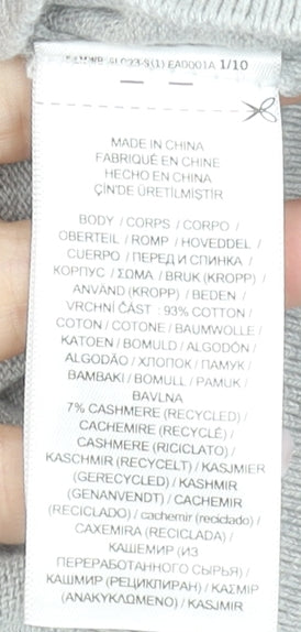 Polo Ralph Lauren Men's Grey XL Cotton Cashmere Crew Neck Jumper