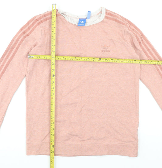 Adidas Women’s Pink Crew Neck Long Sleeve Pullover Sweatshirt Size 8 UK
