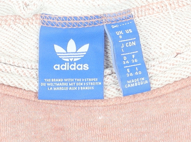 Adidas Women’s Pink Crew Neck Long Sleeve Pullover Sweatshirt Size 8 UK