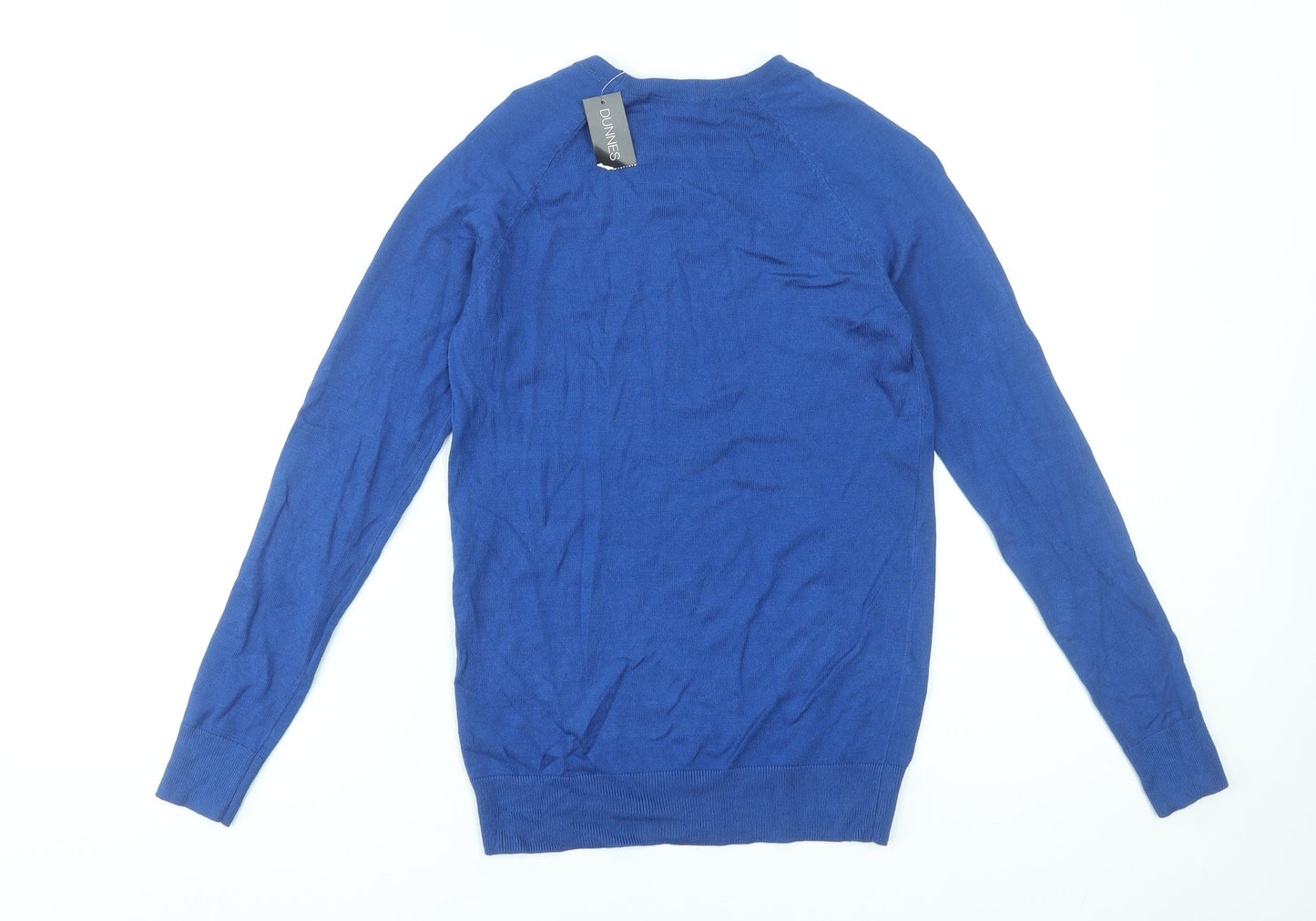 Dunnes Stores Women’s Blue Crew Neck Viscose Knit Jumper Size S