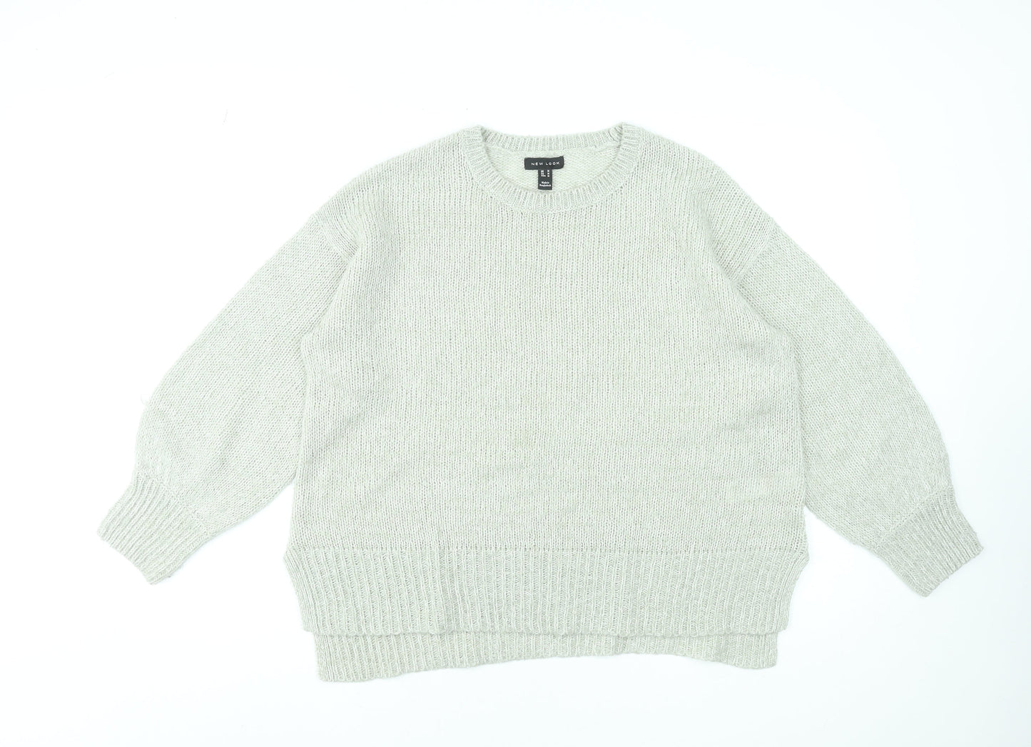 New Look Women Beige Knit Crew Neck Pullover Jumper M