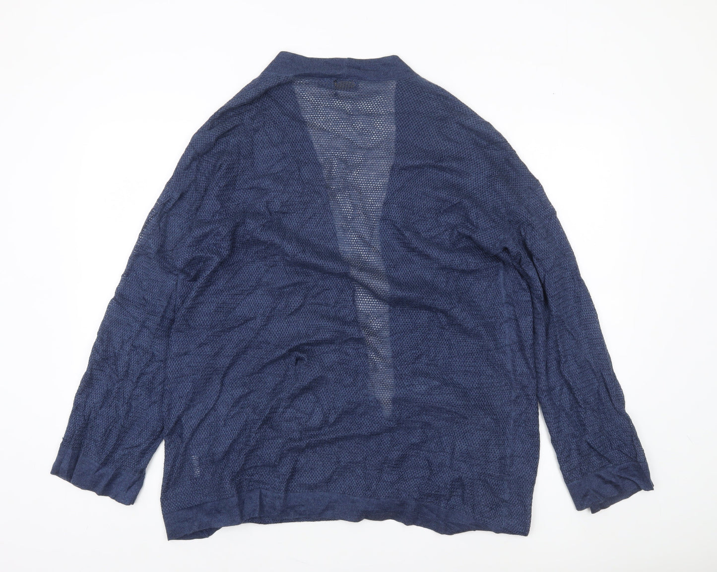 Polo Ralph Lauren Women's Blue Knit Open Cardigan Medium