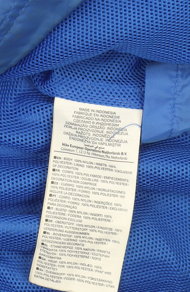 Nike Men’s Blue M Windbreaker Jacket Lightweight Zip Sports Coat