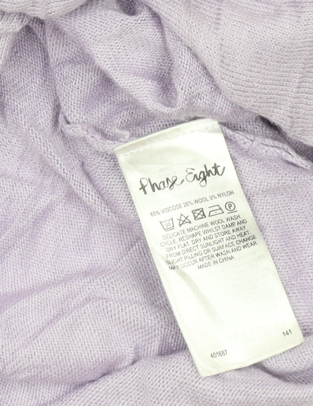 Phase Eight Women’s Purple Knit Relaxed Fit Jumper Medium