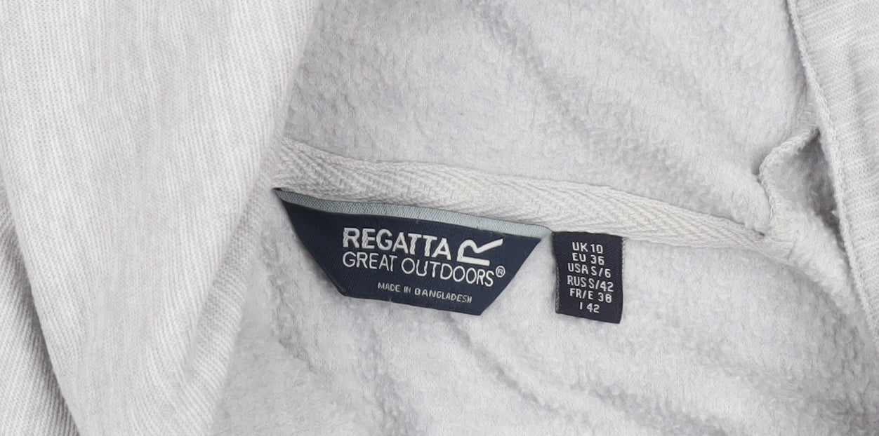 Womens UK 10 Regular Regatta Grey Pullover Hoodie