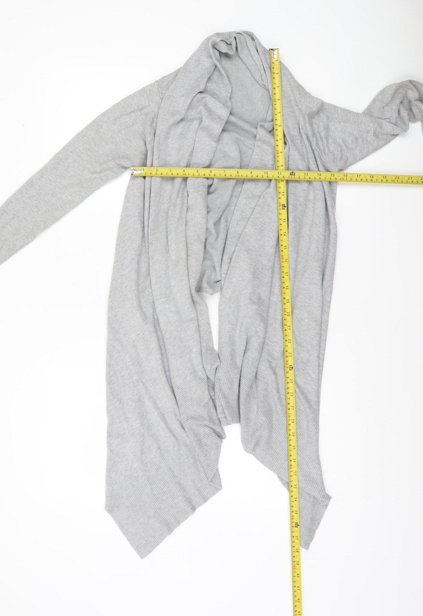 Ted Baker Women's Grey Long Sleeve Open Knit Cardigan Size 8