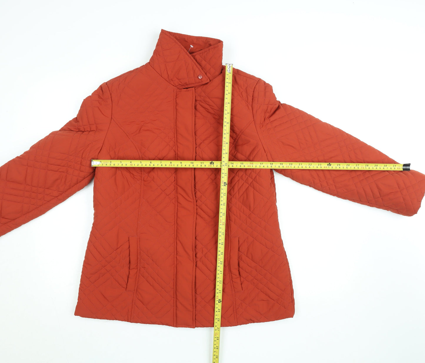 Profile Womens Burnt Orange Quilted Puffer Jacket Size 14