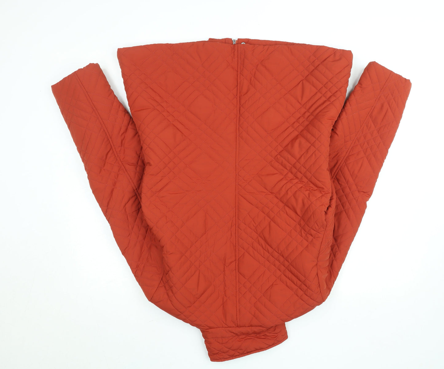 Profile Womens Burnt Orange Quilted Puffer Jacket Size 14