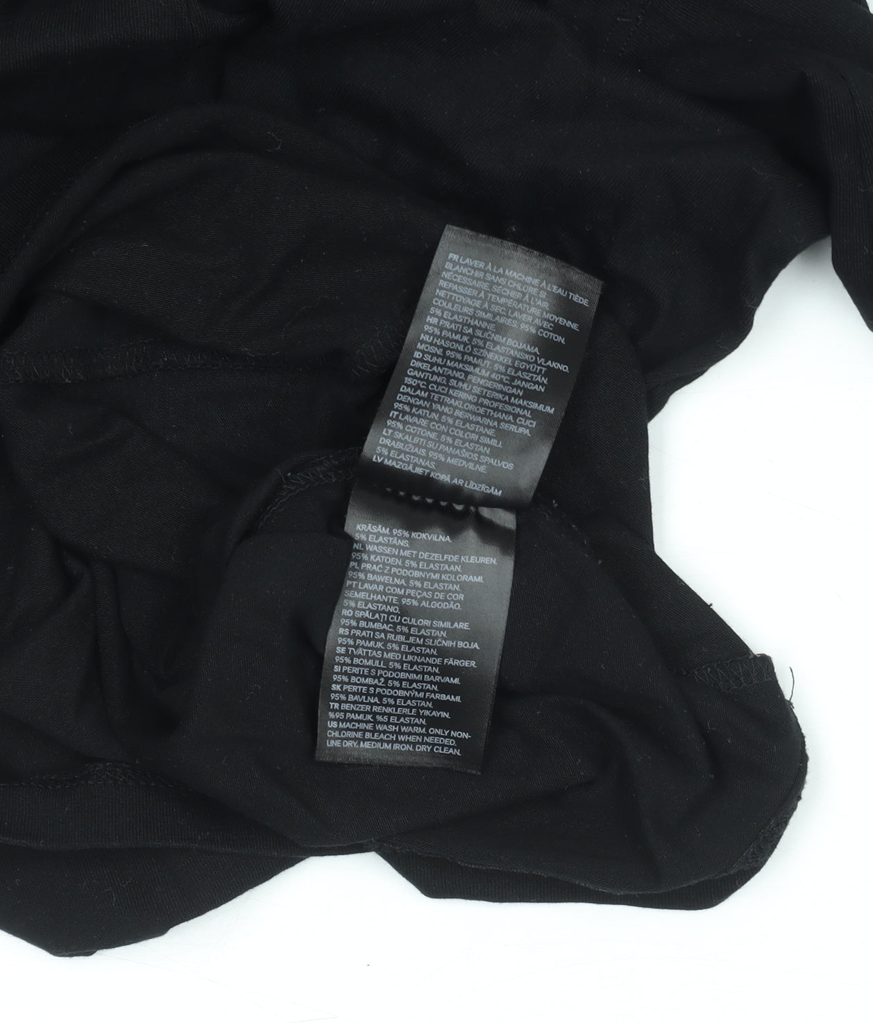 H&M Women Black Bodycon Short Dress Size 6 V-Neck Long Sleeve