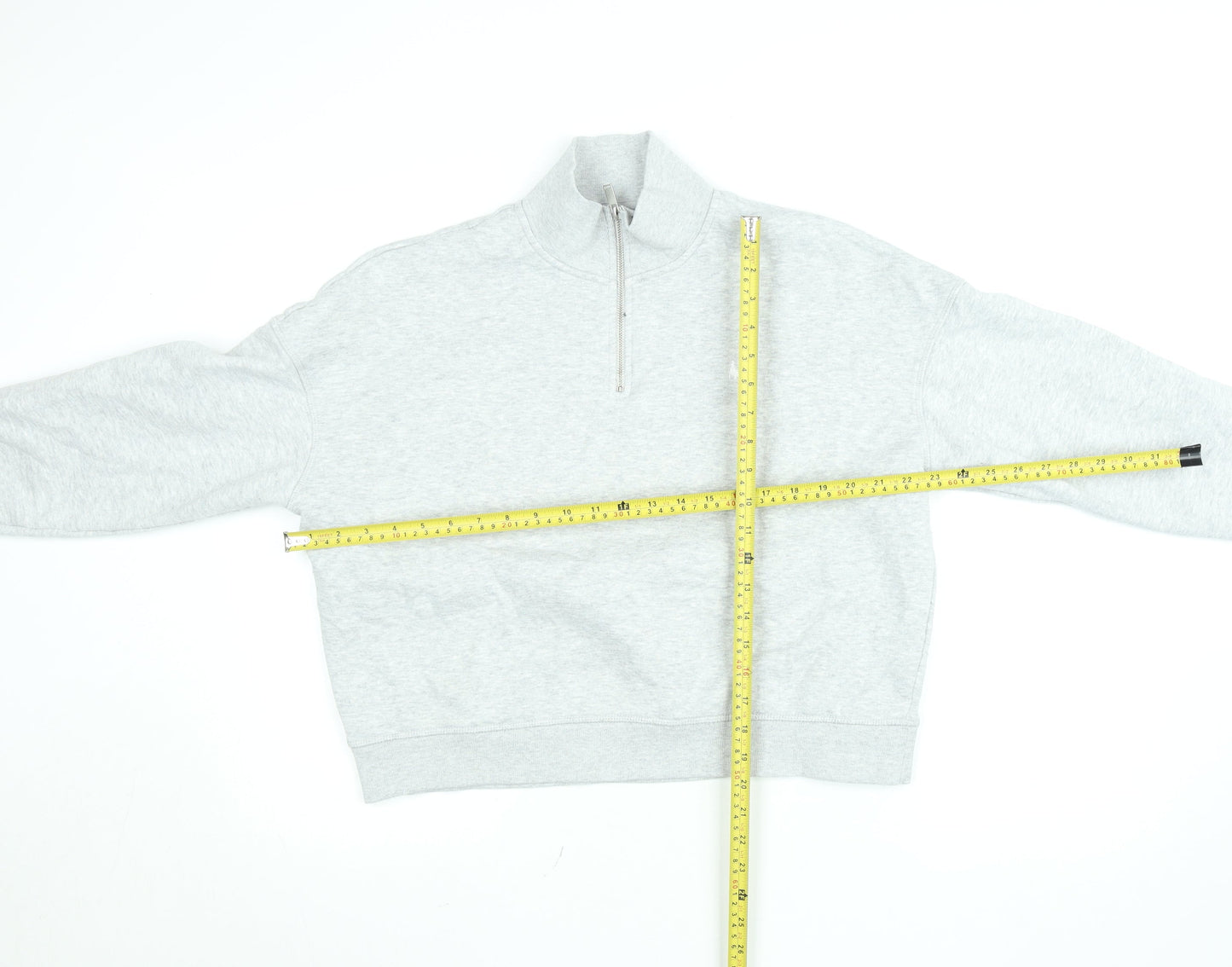 Womens UK 12 Regular Jack Wills Grey Henley Sweatshirt