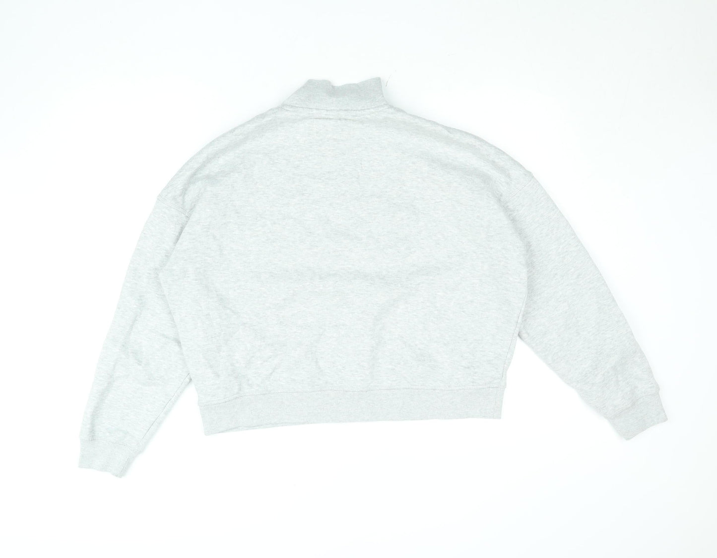 Womens UK 12 Regular Jack Wills Grey Henley Sweatshirt