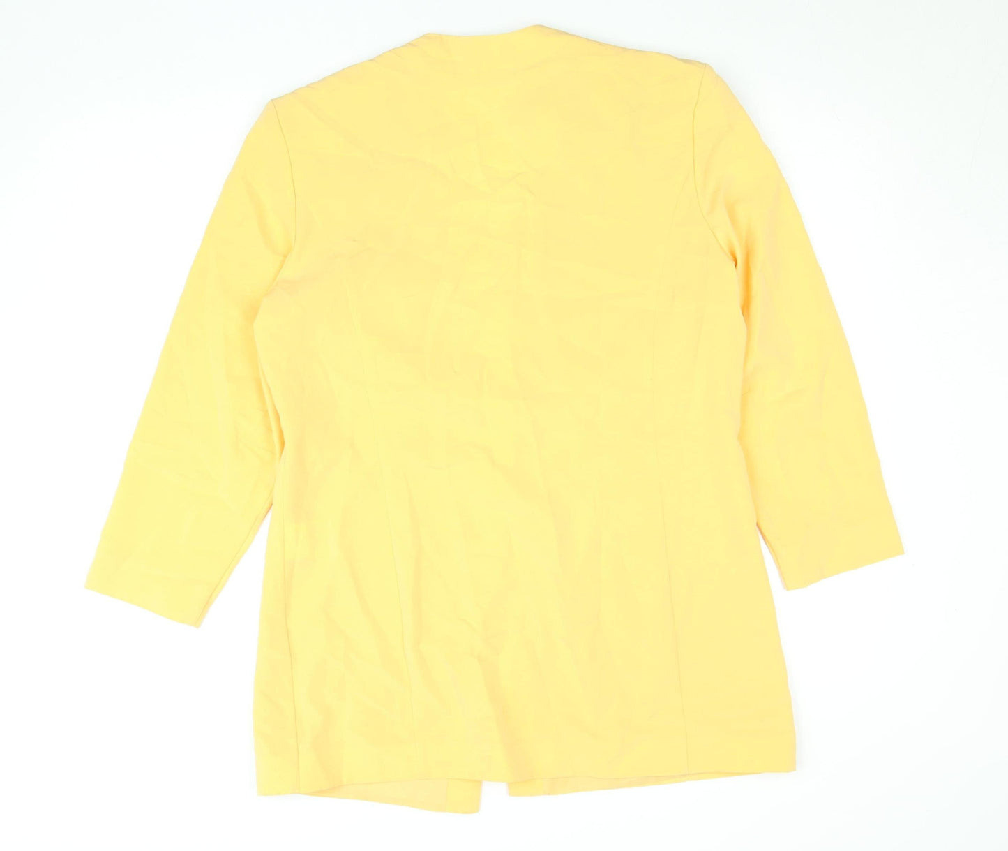 POEM Women's Yellow Polyester Single-Breasted Blazer Size 12