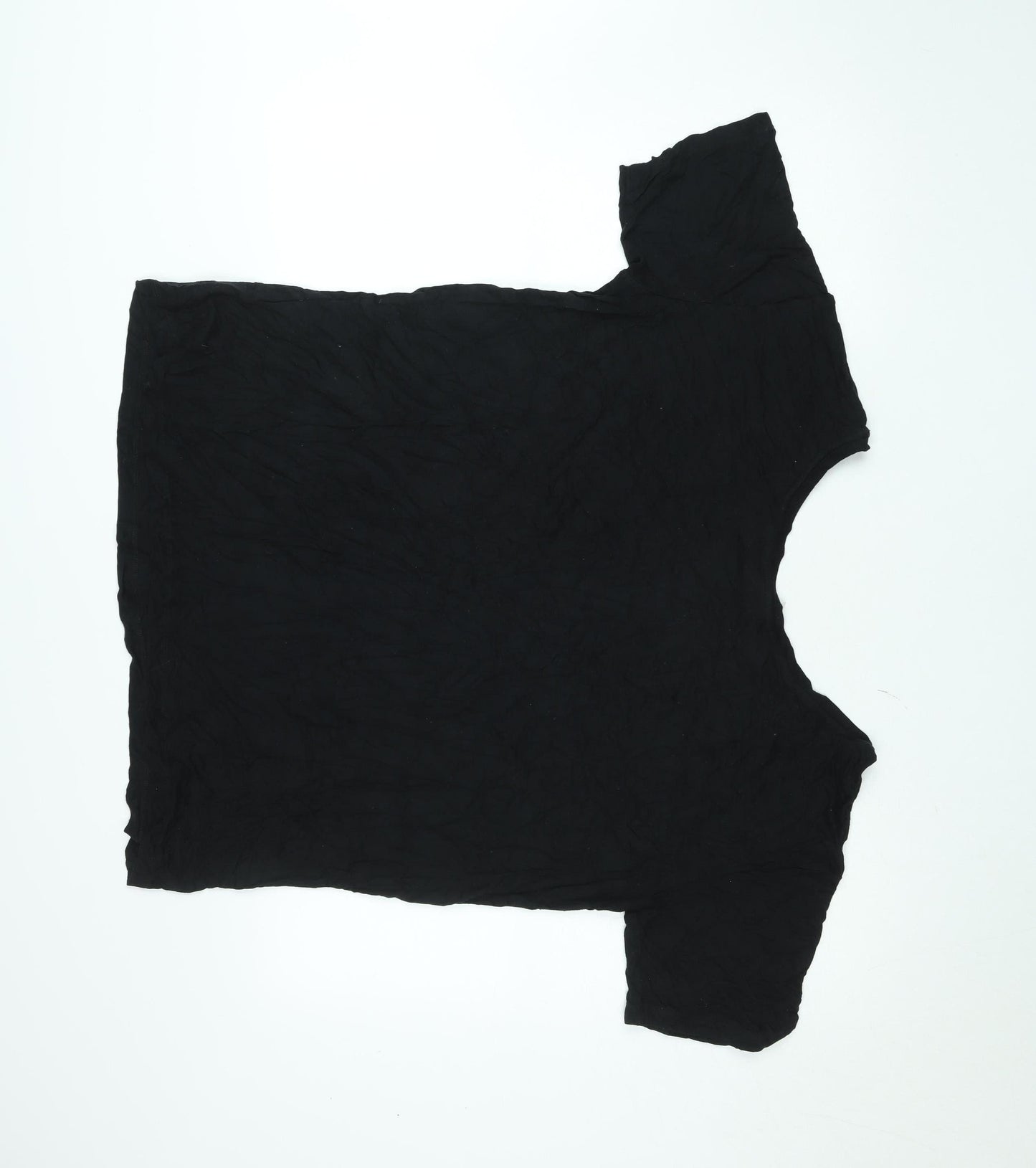 Next Women Black Sequin Short Sleeve Jersey T-Shirt Size 18