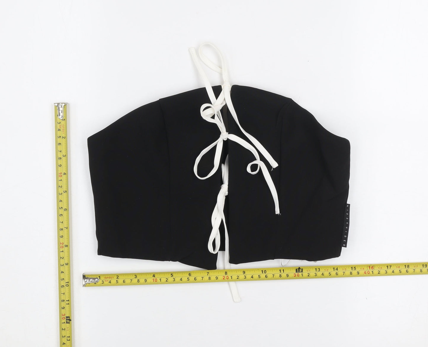 Missguided Women's Black Strapless Camisole Crop Top Size S