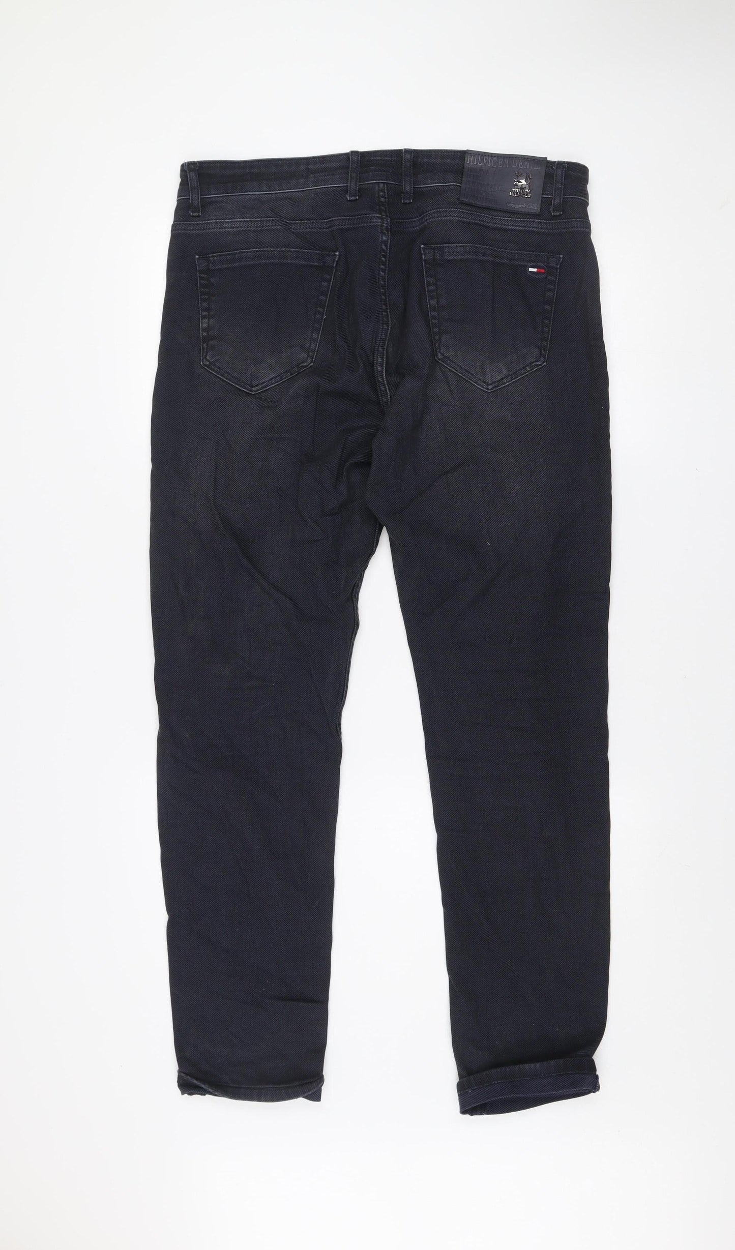 Tommy Hilfiger Men’s Blue Regular Fit Straight Jeans W33 L34 Denim