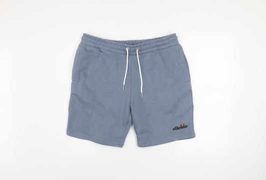 Ellesse Men's Blue Sweat Shorts L Athletic Cotton Blend Comfy Fit