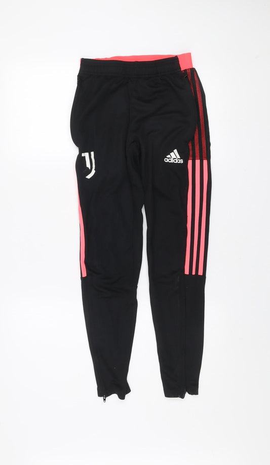 Adidas Womens Black XS Track Pants Tapered Sports Trousers