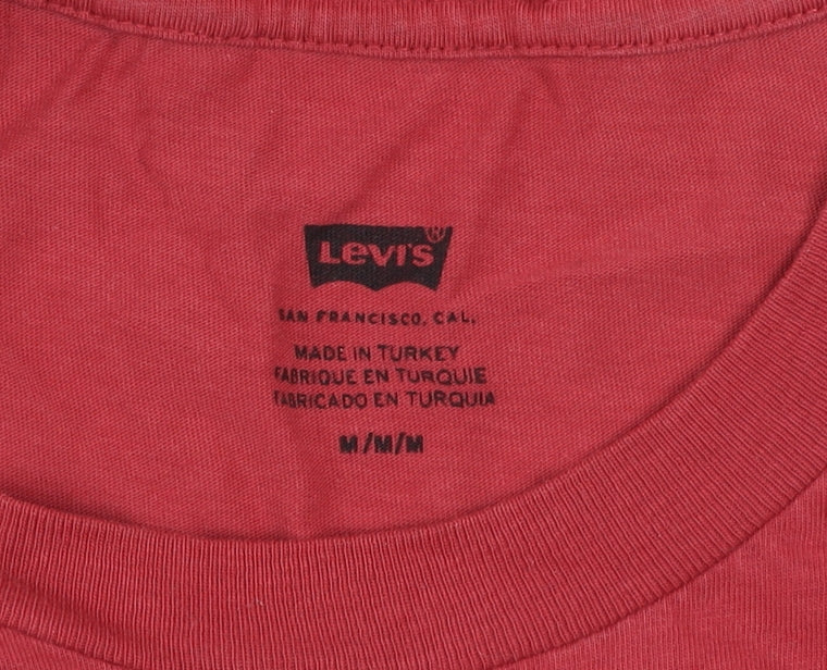 Levi's Men's Red & Green Logo Graphic Cotton T-Shirt Size M