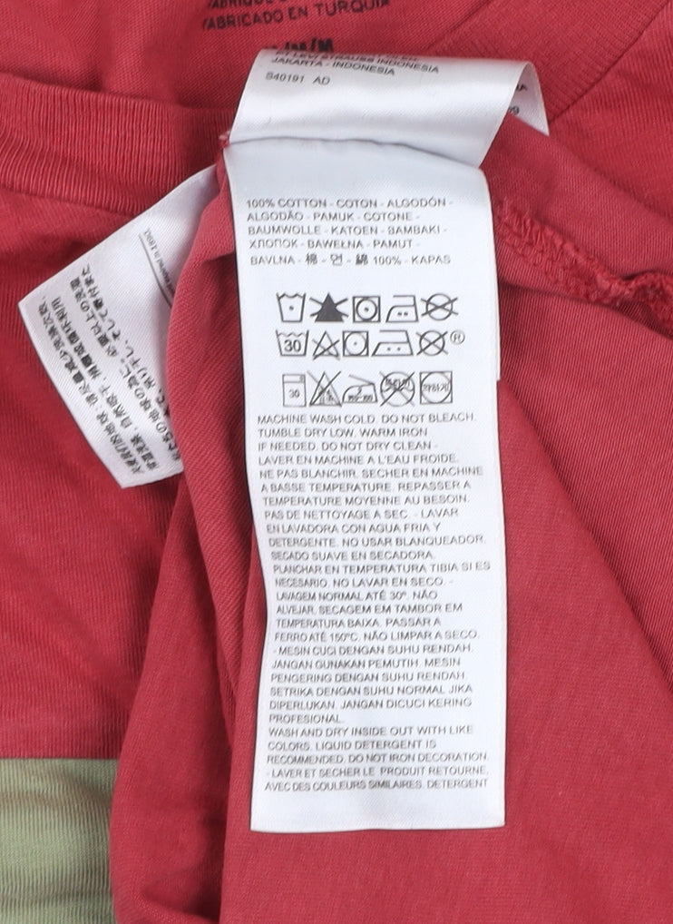 Levi's Men's Red & Green Logo Graphic Cotton T-Shirt Size M