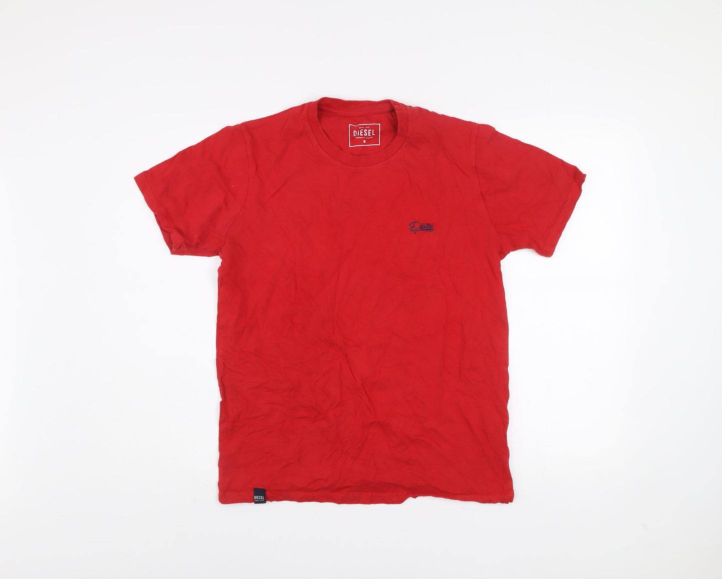 Mens UK Size M Diesel Red  Cotton T-Shirt