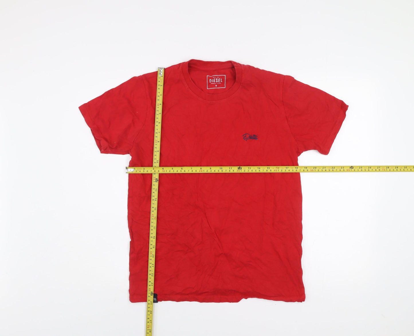 Mens UK Size M Diesel Red  Cotton T-Shirt