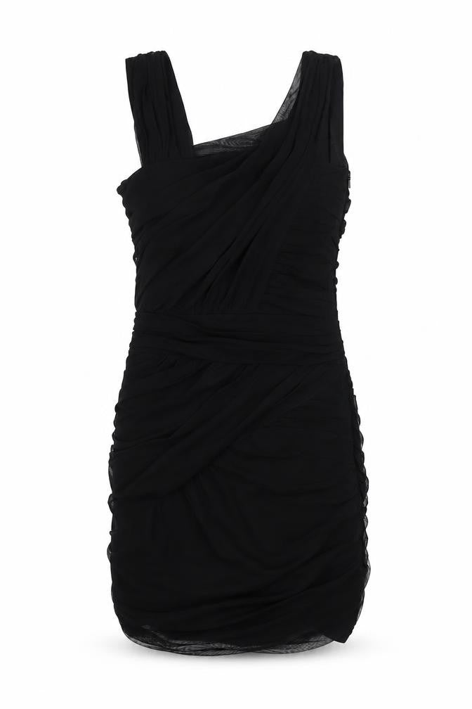 Savida Women Black Size 12 Bodycon One Shoulder Dress