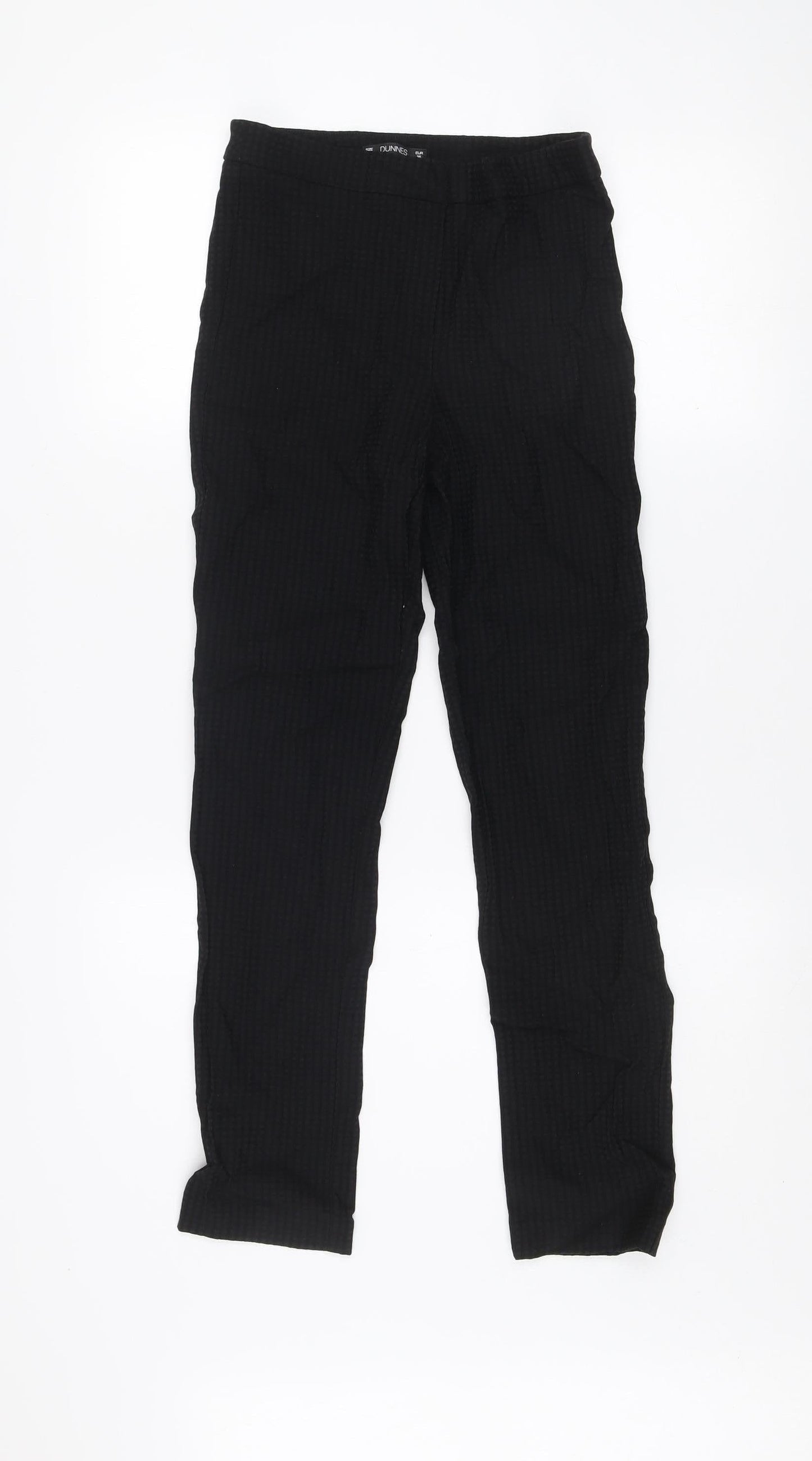 Dunnes Women’s Black Size 8 Slim Tapered Viscose Blend Trousers