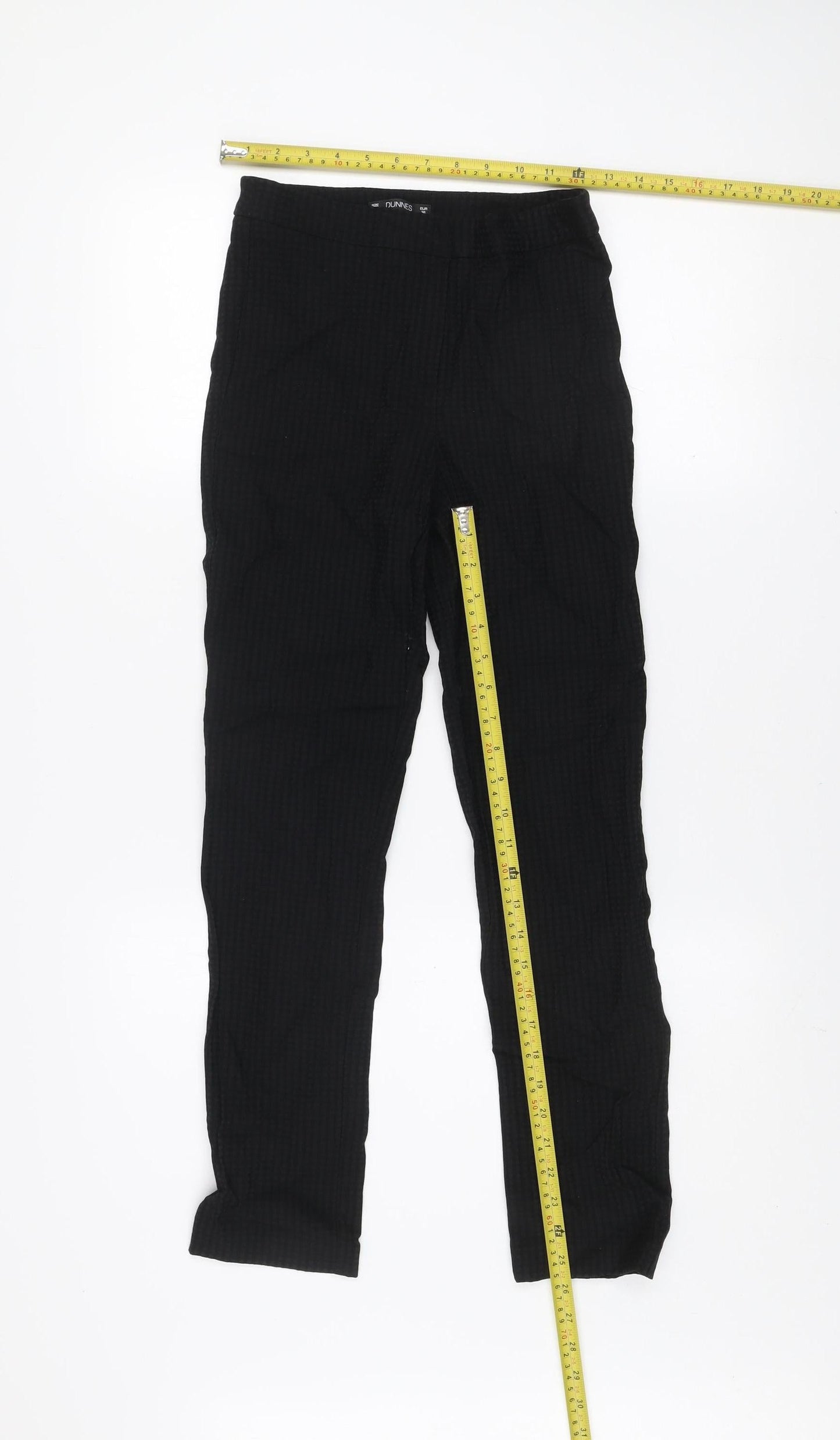 Dunnes Women’s Black Size 8 Slim Tapered Viscose Blend Trousers