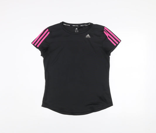 Adidas Womens Black Running Climalite Short Sleeve T-Shirt Size M