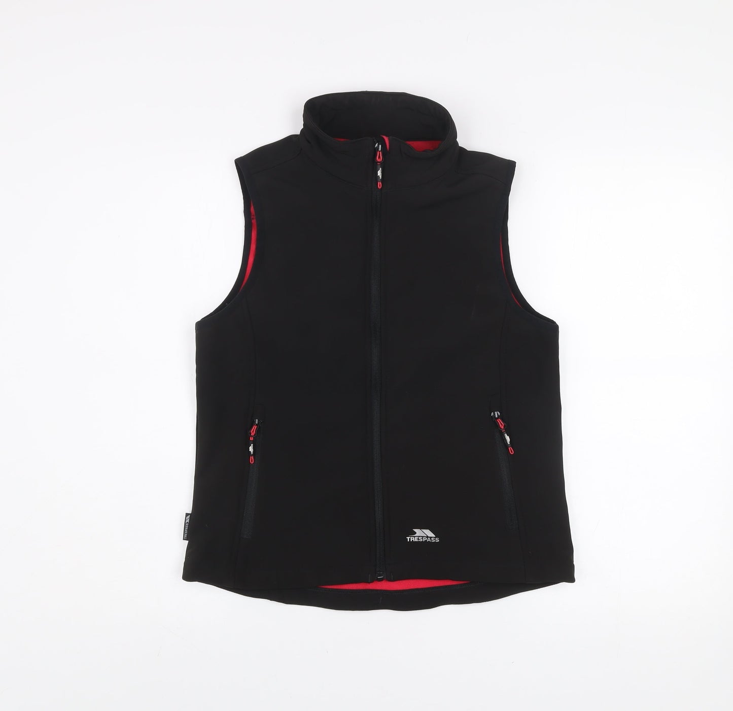 Womens UK Size XS Regular Trespass Black Polyester Blend Waistcoat