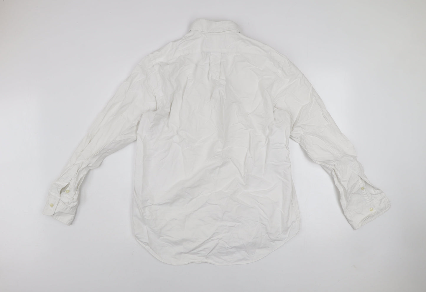 Ralph Lauren Men’s White Long Sleeve Cotton Button-Up Shirt Size L