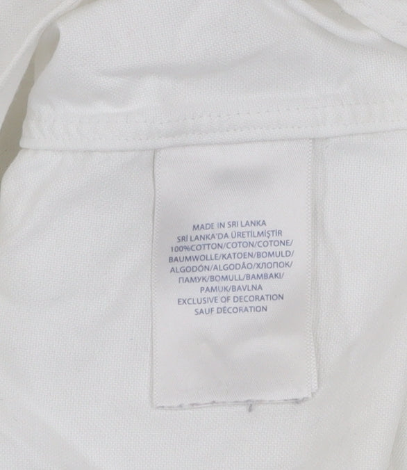 Ralph Lauren Men’s White Long Sleeve Cotton Button-Up Shirt Size L