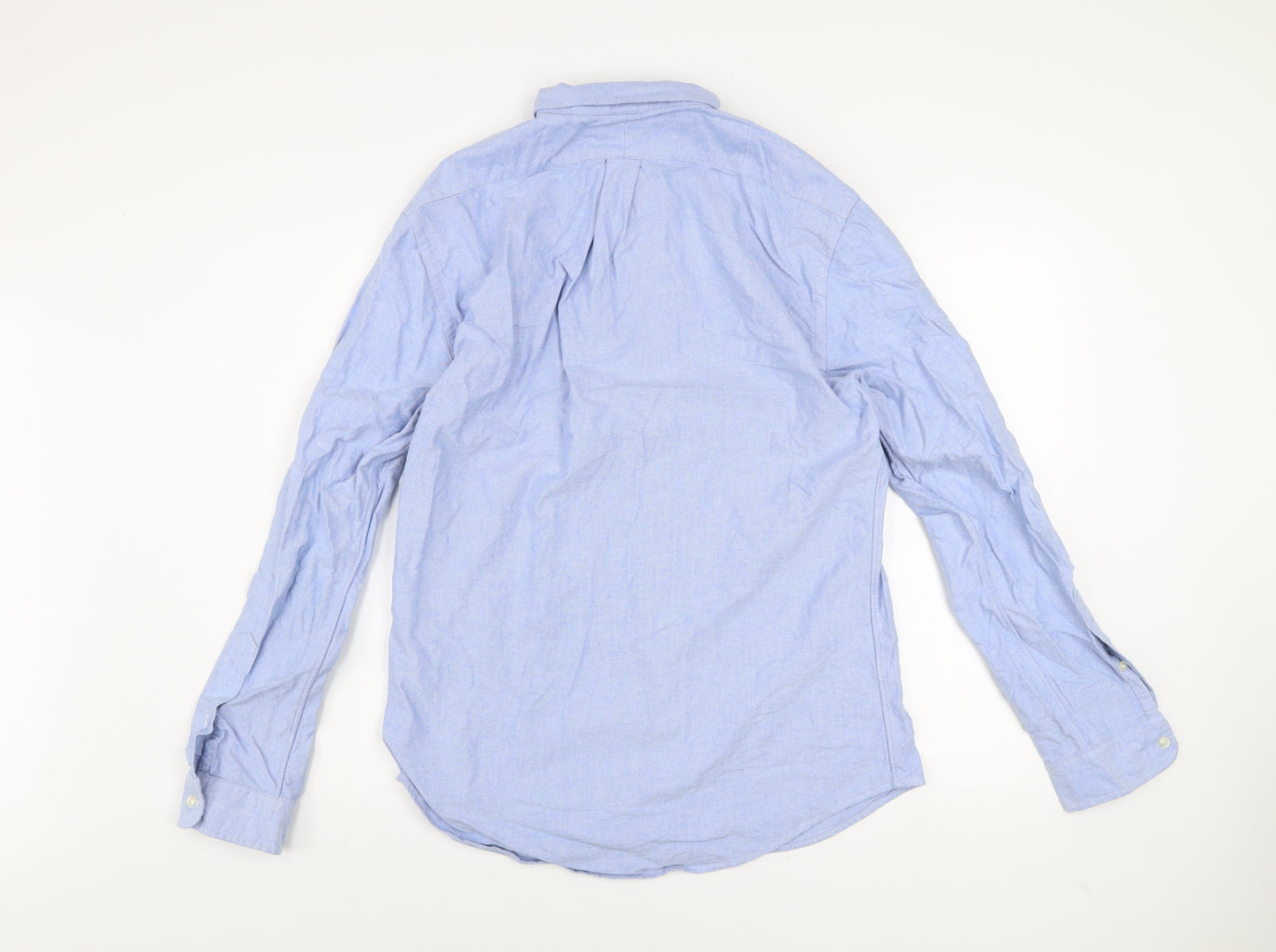 Ralph Lauren Men’s Blue Slim Fit Cotton Button-Up Shirt L