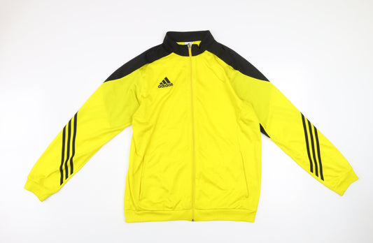 Adidas Men’s Yellow Black Track Jacket L Full Zip Sportswear