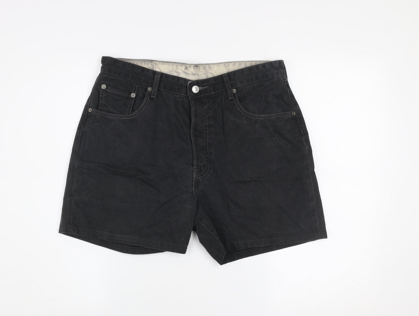 Levi’s Men Black Denim Shorts Size 36 Classic 5-Pocket Cotton