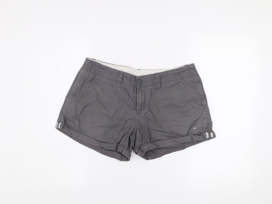 Nike Women’s Grey Chino Shorts UK 14 Cotton Casual Summer
