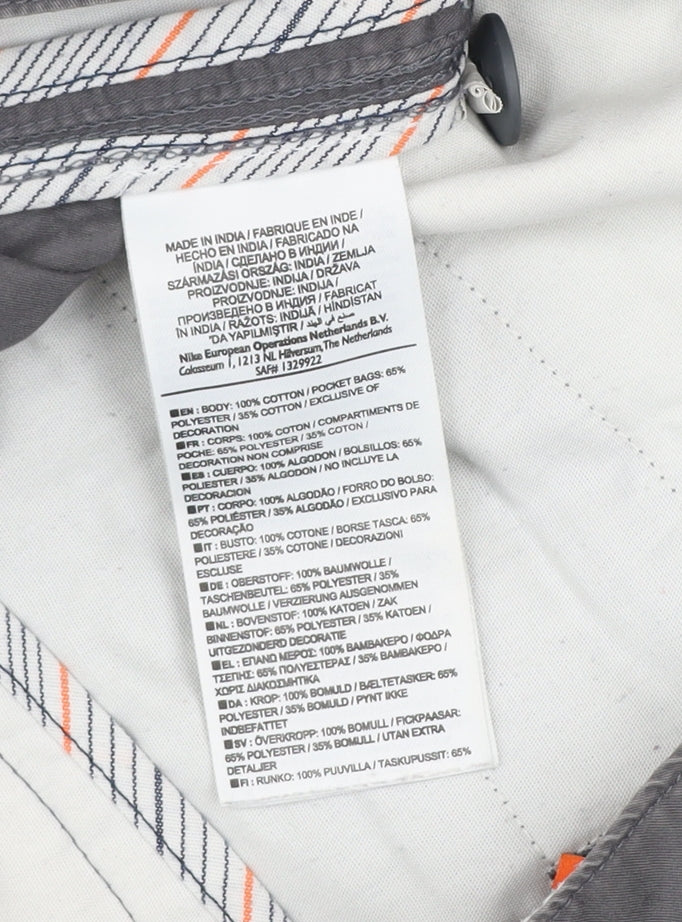 Nike Women’s Grey Chino Shorts UK 14 Cotton Casual Summer