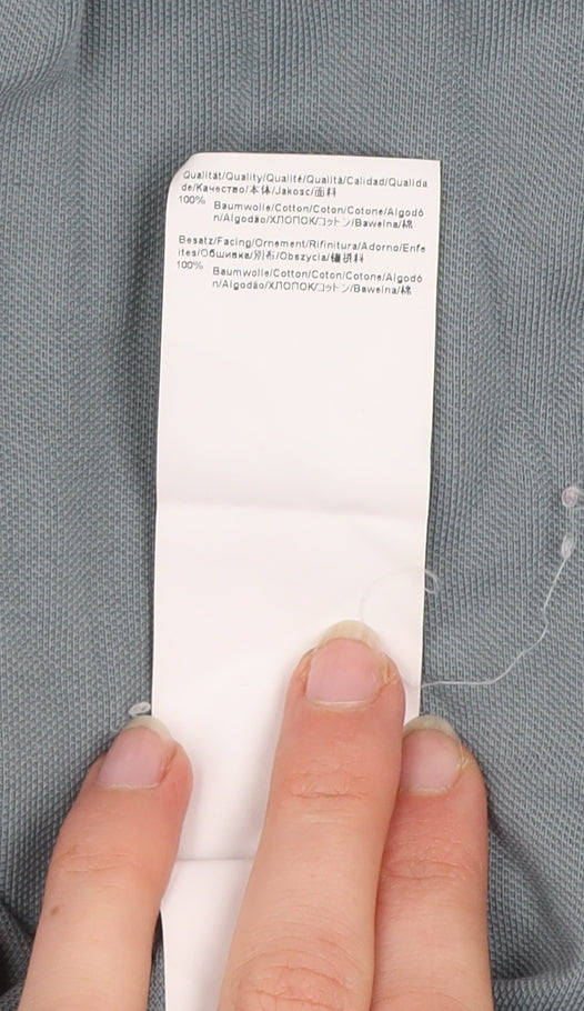 Hugo Boss Men's Blue Long Sleeve Pima Cotton Polo Shirt L Regular Fit