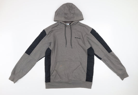 Columbia Men's Grey Pullover Hoodie M Outdoor Fleece Sweatshirt