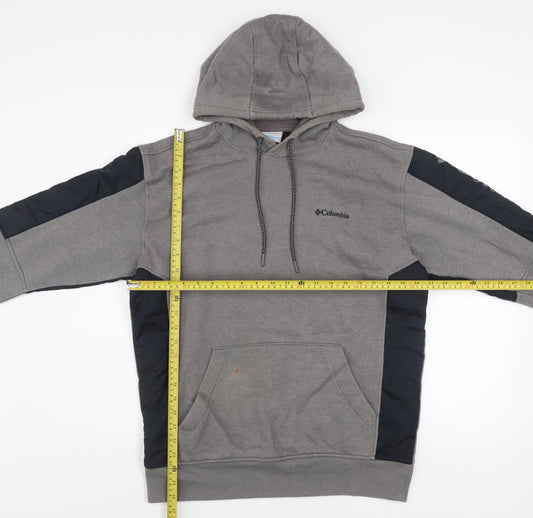 Columbia Men's Grey Pullover Hoodie M Outdoor Fleece Sweatshirt