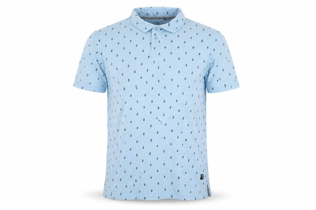 International Report Essentials Men's Blue Cotton Short Sleeve Polo Shirt Size L